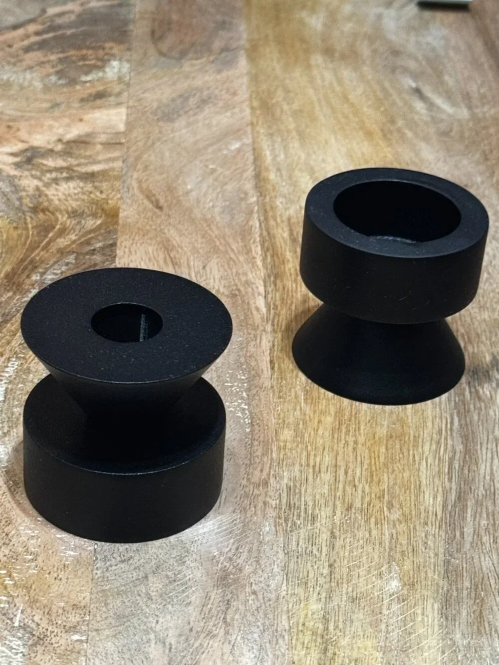 IKEA STOCKHOLM Reversible Candle Holder, Set of 2, Black, 905.905.03